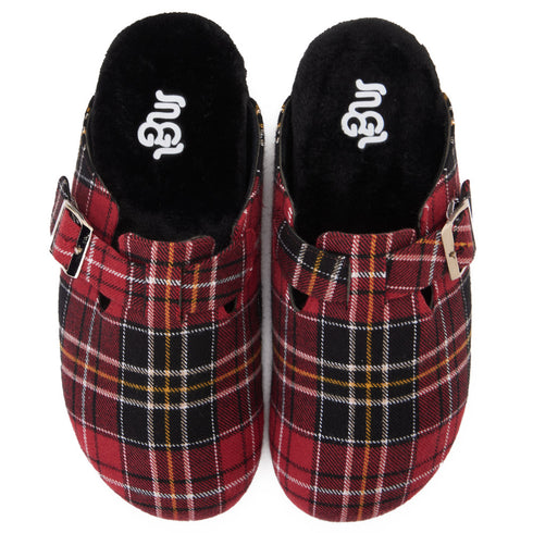 Snuggs Clogs Red x Black Checkered